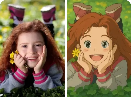 Girl's Photo in Ghibli Filter