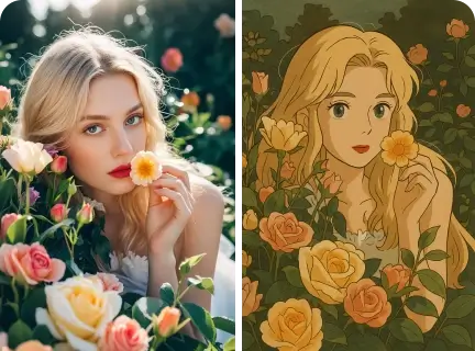 Sweet Girl Ghibli Effect