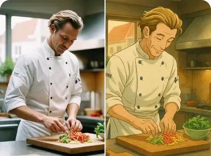 Ghibli Style Chef Photo