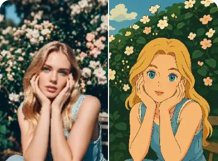 Sweet Girl Ghibli Effect