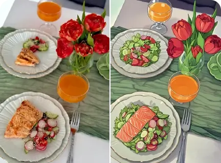 Food photo to Ghibli Filter