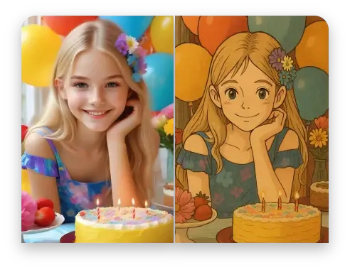 Sweet Girl Ghibli Effect