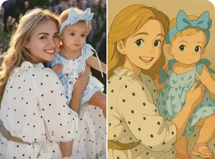 Ghibli Style Mother's Day Art